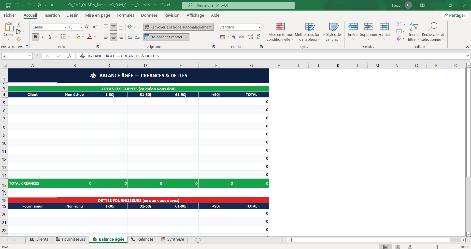 Kit PME OHADA — Templates de gestion professionnels pour PME africaines